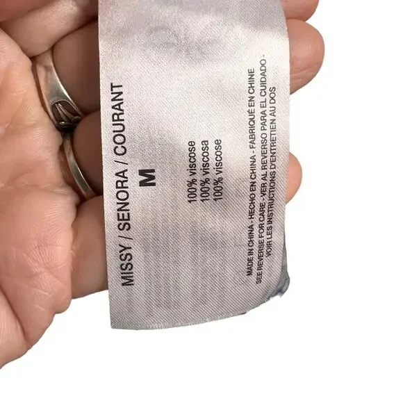 Vintage X America Elsie Women Medium Top Blouse Ditsy Floral Peplum Boho Spring - Picture 15 of 16